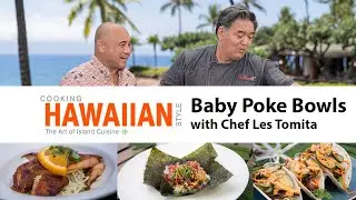 Les Tomita makes Baby Poke Bowls, Braised Korean Shortrib Tacos, and Teriyaki Salmon