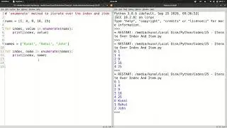 You can iterate over index and item of a list using 'enumerate()' method | Python