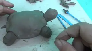 Super Easy Clay Tutorial - How to make a turtle out of clay DIY