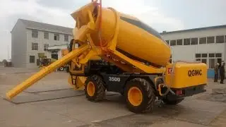 mobile concrete mixer with self loading fiori carmix QGMC