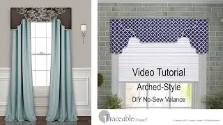 Traceable Designer, Arched-Style Cornice Valance, Step-by-step instructions. #valance #homedecor