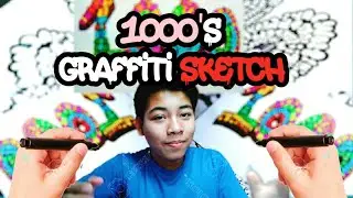 1000 GRAFFITI SKETCH ON A BIG PAPER FOR MY INSTAGRAM | SEREAN MILES GRAFFITI SKETCH
