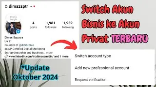 Cara Ubah Akun Bisnis ke Akun Privat Instagram Terbaru Oktober 2024 | New Tutorial Switch Instagram