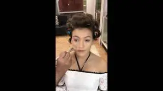 Peinado y maquillaje para sesión de Fotos con Gigi