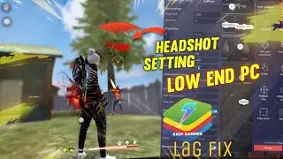 Bluestacks 5.2.120 auto headshot settings for Low pc || White 444 Bar1 ff settings