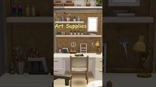 Sims 4 Art Supplies || NoCC || Base Game  #tipsandtricks #sims4 #decoration #sims4ideas