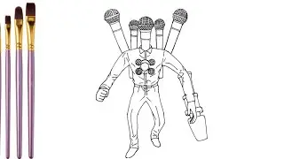 How to draw Skibidi toilet - Microphoneman, drawing school, Microphoneman-Skibidi, trend cartoons