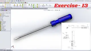 solidworks Tutorial | exercise 13 | screw drive | tutorial