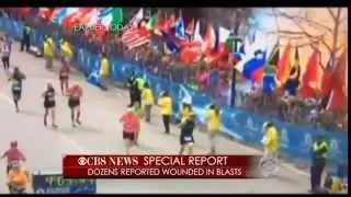 Moment Of Boston Marathon Explosion Two Killed *new*