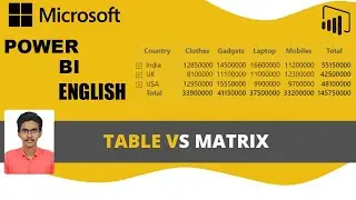 How To Create Matrix Visual In Power BI | Power BI Tutorial For Beginners | Table vs Matrix Visual