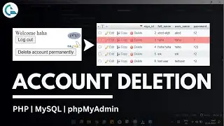 ACCOUNT DELETION - PHP - MySQL - phpMyAdmin | codeayan
