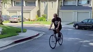 RIDING BIKE WITH ONE LEG