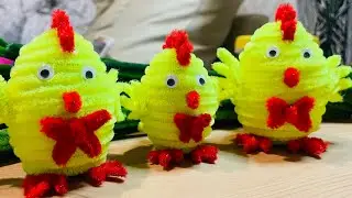 Tutorial - DIY Easter Chick 🐥 | Fuzzy wire Easter chick 🐥 #fuzzywireeasterchick #easterchick #easter