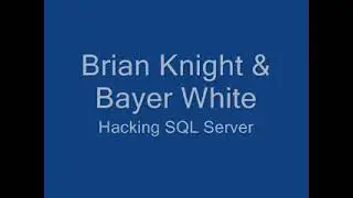 JaxCodeCamp 2005 - Real World SQL Server 2005 SSIS & Hacking SQL Server