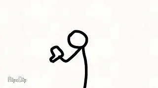 stickman with a gun.warning