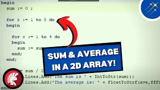 Example of The Sum & Average of A Two-Dimensional Array! | Beginner's Guide To Coding