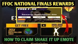 FREE FIRE NATIONAL FINALS REWARDS | HOW TO GET GREEN BALLOON TOKEN | HOW TO CLAIM SHAKE IT UP EMOTE
