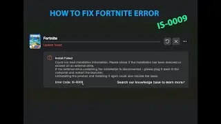 Fortnite is-0009 download/update error FIX (epic games) 2026