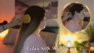 ASMR Real Person Hair Brushing, Metal Tooth Comb, Jade Comb & Around the Ear Tucking | No Talking