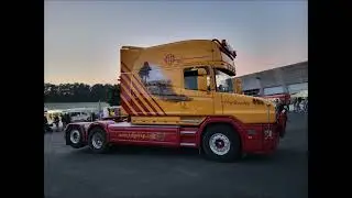 Scania 144 vs 164 V8 (Turbo open pipe Sound!)