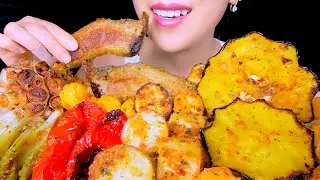 HEALTHY EATING: Parmesan Roasted Veggies Platter (GARLIC, KING OYSTER MUSHROOM, PEPPER, GREEN ONION)