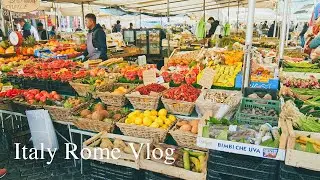 イタリア・ローマの旅 | 美味しい本場イタリアコーヒーとコルネット（クロワッサン） | 地元の人にも愛される市場『カンポ・ディ・フィオーリ』でお買い物
