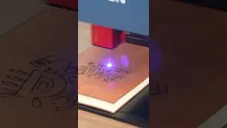 Laser engraving on leather bound book for 