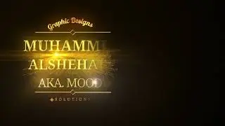After Effect Free Template. A goldish text intro animation with particles.
