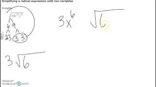 Simplifying a radical expression with two variables