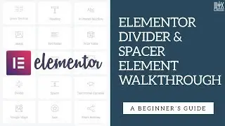 Elementor Divider and Spacer Elements
