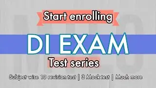 DI EXAM | Test series| Willing to get high marks in exam?