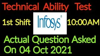 Infosys Technical Ability Questions And Answers | Infosys 2021 - Actual Question On Campus 2022