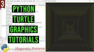 Hypnotic Pattern with Python Turtle | PYTHON TURTLE GRAPHICS TUTORIAL#3 | Designs in turtle library