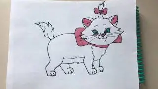 Кошечка Мари / Поэтапно учимся рисовать кошечку