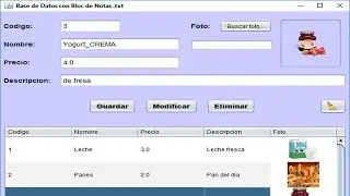Programacion txt Java, leer y escribir fichero  con imagenes.