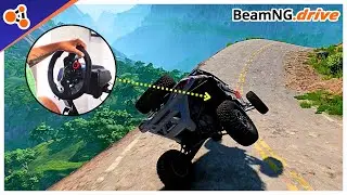 Passei pelas Estradas Mais Perigosas do BEAMNG DRIVE com VOLANTE!
