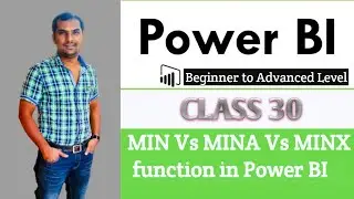 MIN Vs MINA Vs MINX DAX functions in Power BI | Power BI Real-time