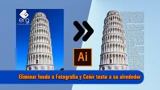 😀Eliminar fondo a Fotografía y ceñir texto a su alrededor en Illustrator - [En 5 minutos].🏆