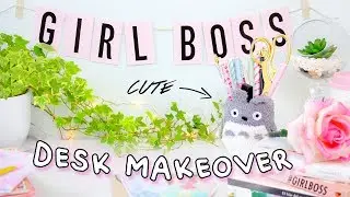 DIY Desk Decor & Organization for Back to School 2017 | Desk Makeover! Kawaii & Tumblr!