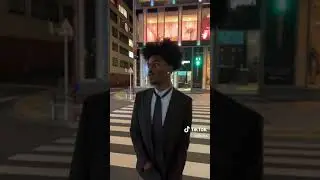 Lil Nas X in a suit in Japan | VIA TIKTOK