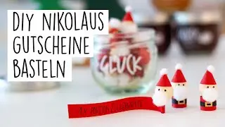 Geschenkidee zum Nikolaus oder Weihnachten: Gutscheine basteln