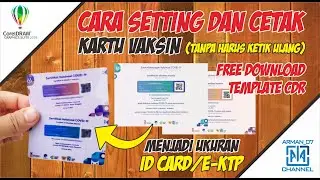 Cara Setting dan Cetak Kartu Vaksin Menjadi ID Card Free Download Template