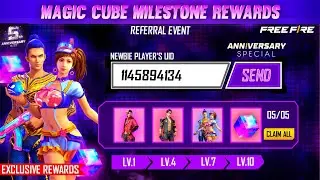 FREE MAGIC CUBE EVENT 🔥 | ANNIVERSARY INVITE AND WIN EVENT | 27 AUGUST NEW EVENT|FREE FIRE NEW EVENT