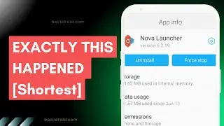 This Happens After Uninstalling Android Launcher (BackDroid)