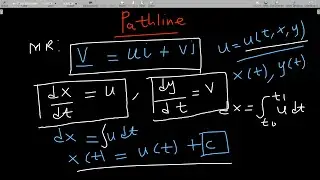 Pathline Mathematics relations ( Flow visualization )