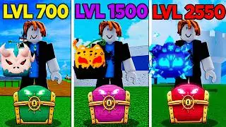 LEVEL 1 - 2550 WITH ONLY SUPER FRUIT BOX IN BLOX FRUITS!