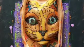 Обережный КisЪ в Коде Морзе 2 | Панно из формованной кожи