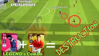 D.maradona + M. Van Basten Duo Legends Combo 😱 | Pes 21 mobile | Pes #Shorts