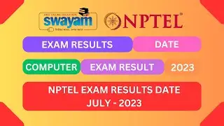 NPTEL RESULTS 2023 | July to October 2023 | MY SWAYAM 