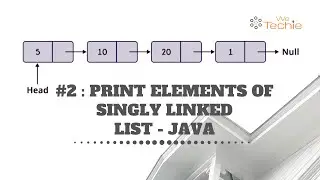 #2: How to Print Elements of Singly Linked List - Java [ WeTechie ]